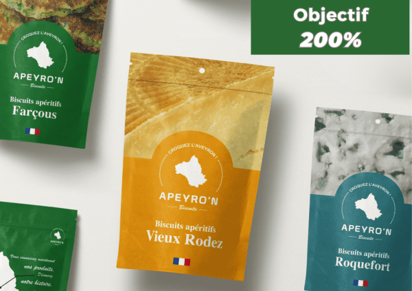 APEYRO'N, des biscuits apéritifs à la forme et aux saveurs de l'Aveyron